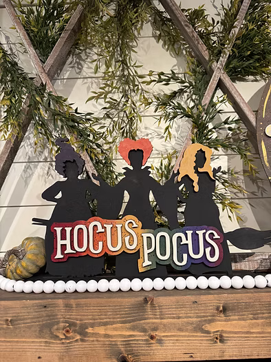 3 Ladies Halloween stand up 2-D Wood Shape