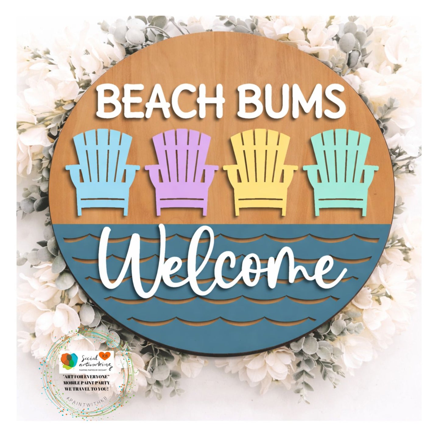 Beach Bums Welcome 2-D Wood Hanger
