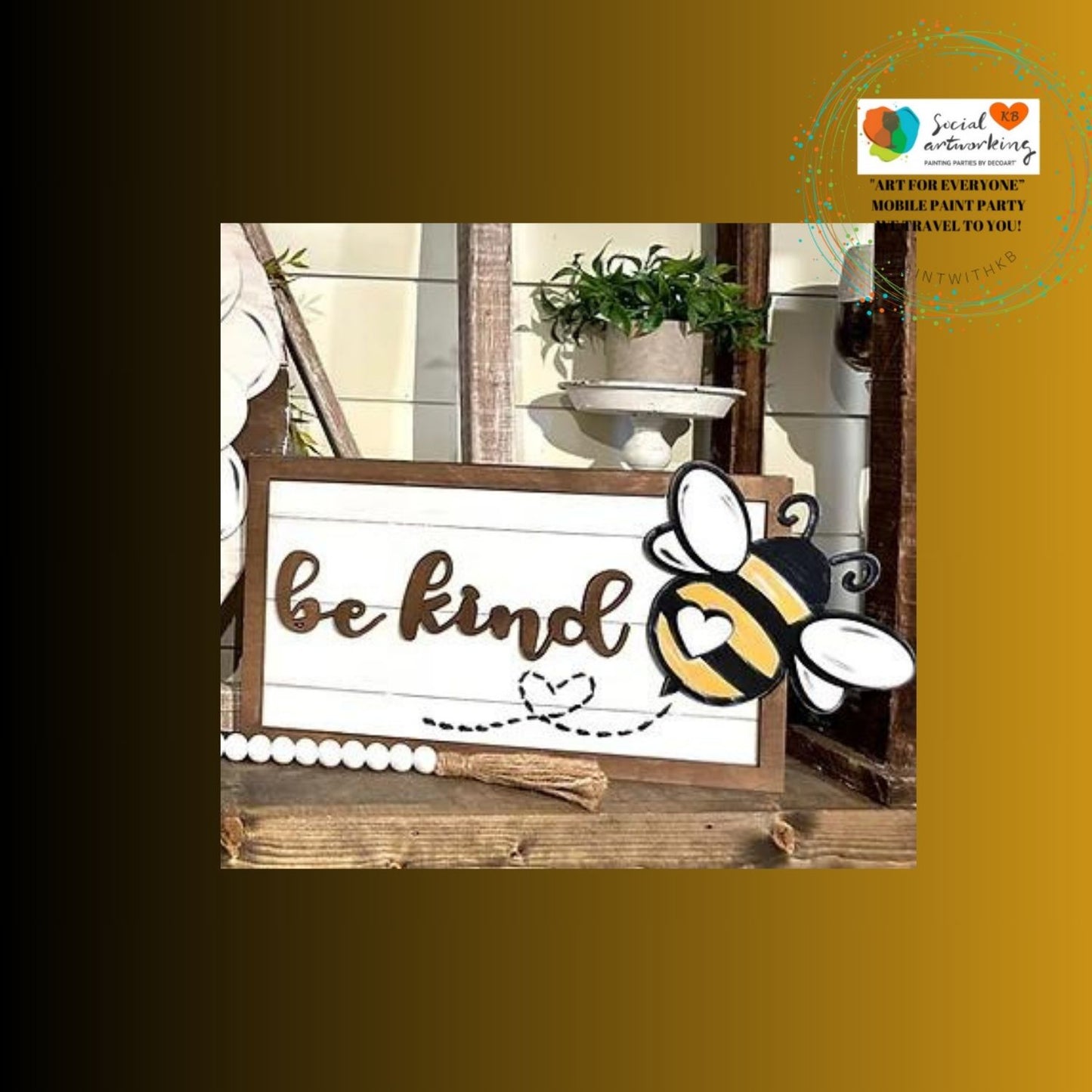 Be Kind 2-D Wood Sign