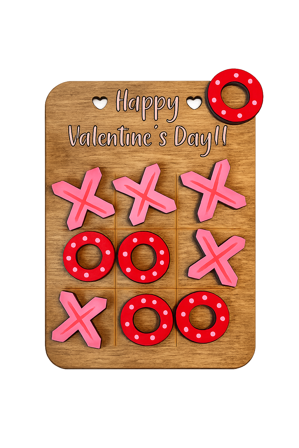 Valentine Tic Tac Toe board 2-D