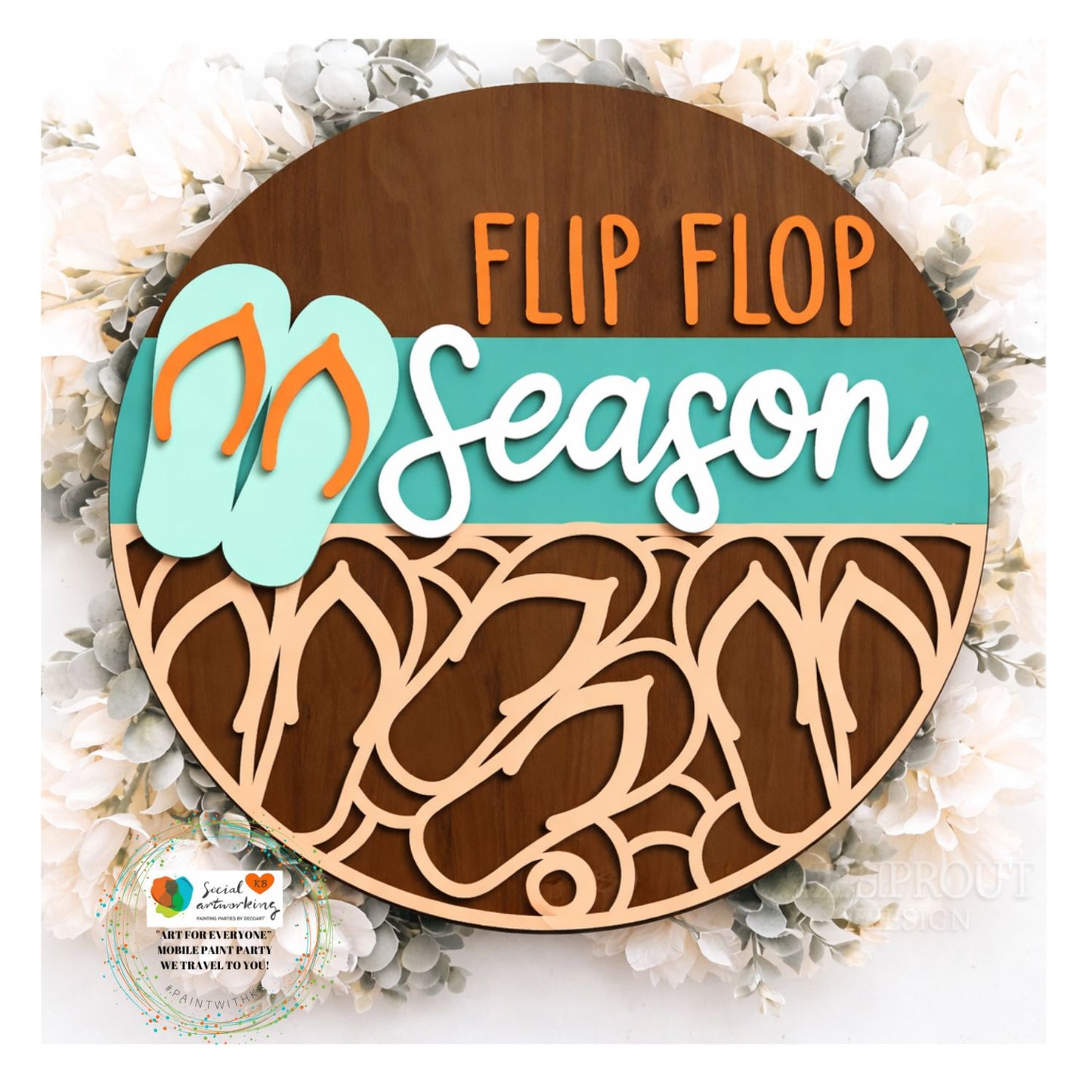 Flip Flop Season 2-D Wood Hanger