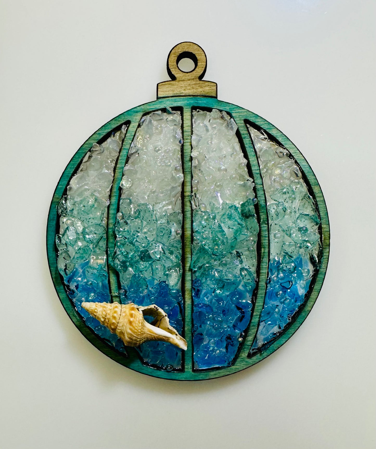 Faux Stain Glass Ornament round or spherical