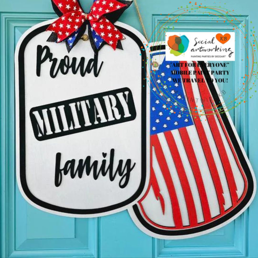 Proud Military Family Tags