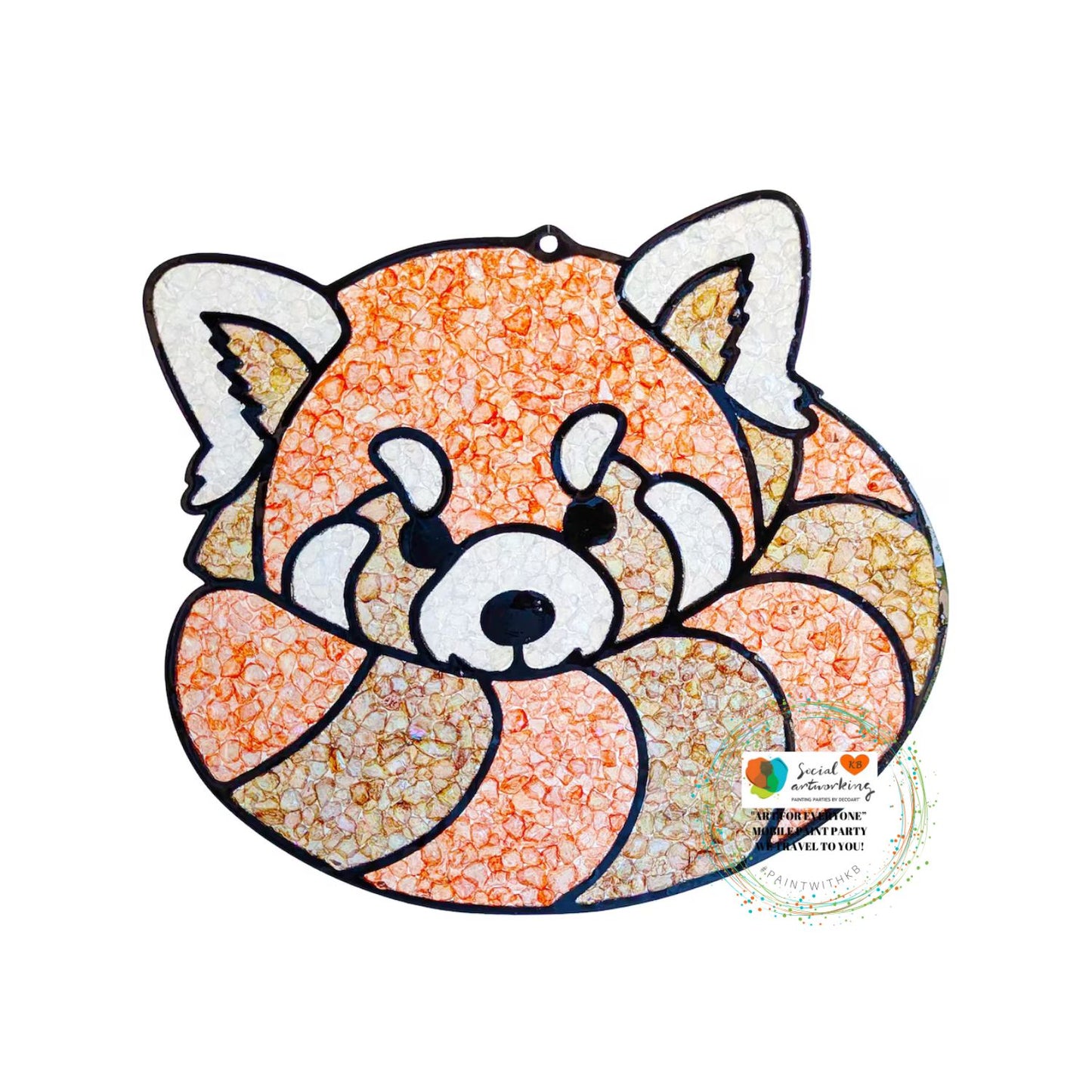 Red Panda Suncatcher Suncatcher 6 or 8 inch shape