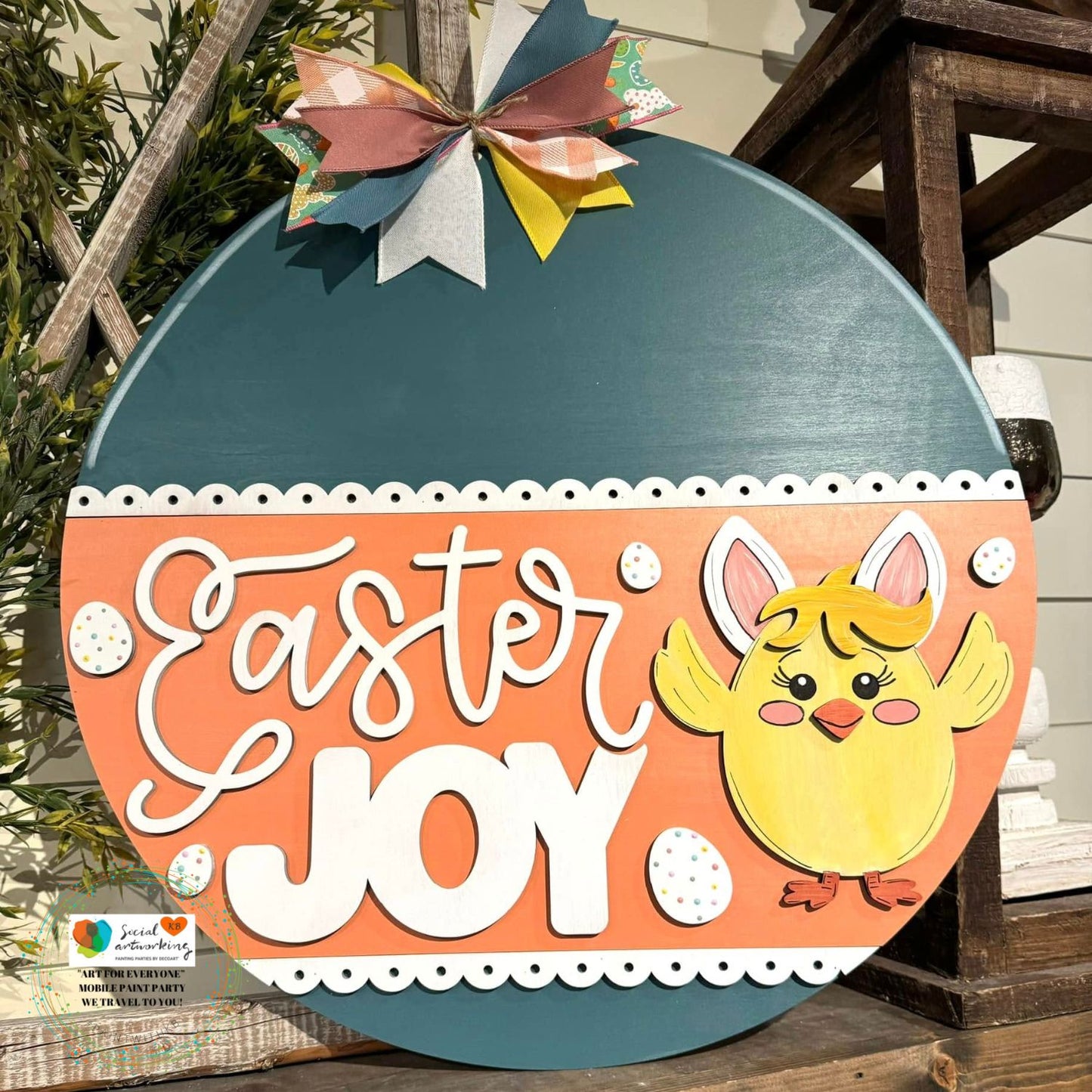 Easter Joy 2-D Wood Door Hanger