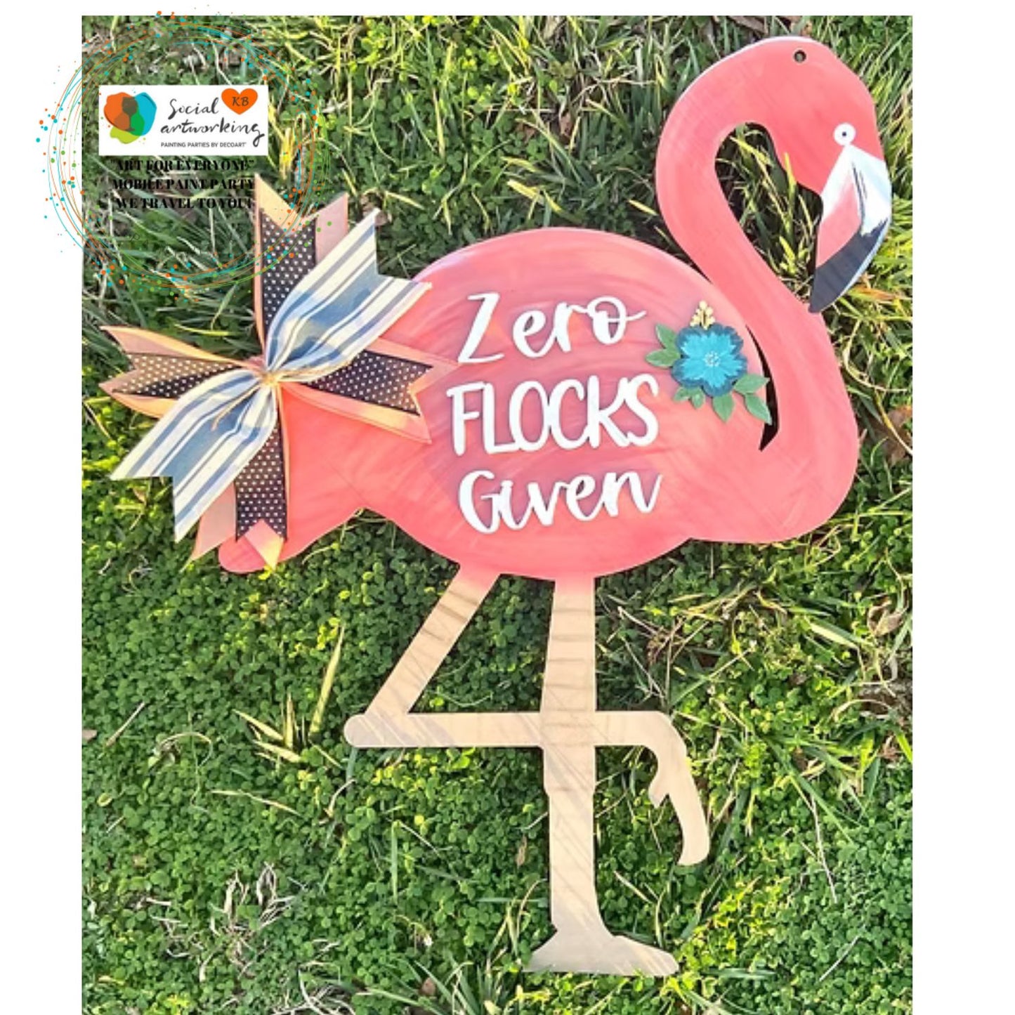 Flamingo 2-D Wood Shape