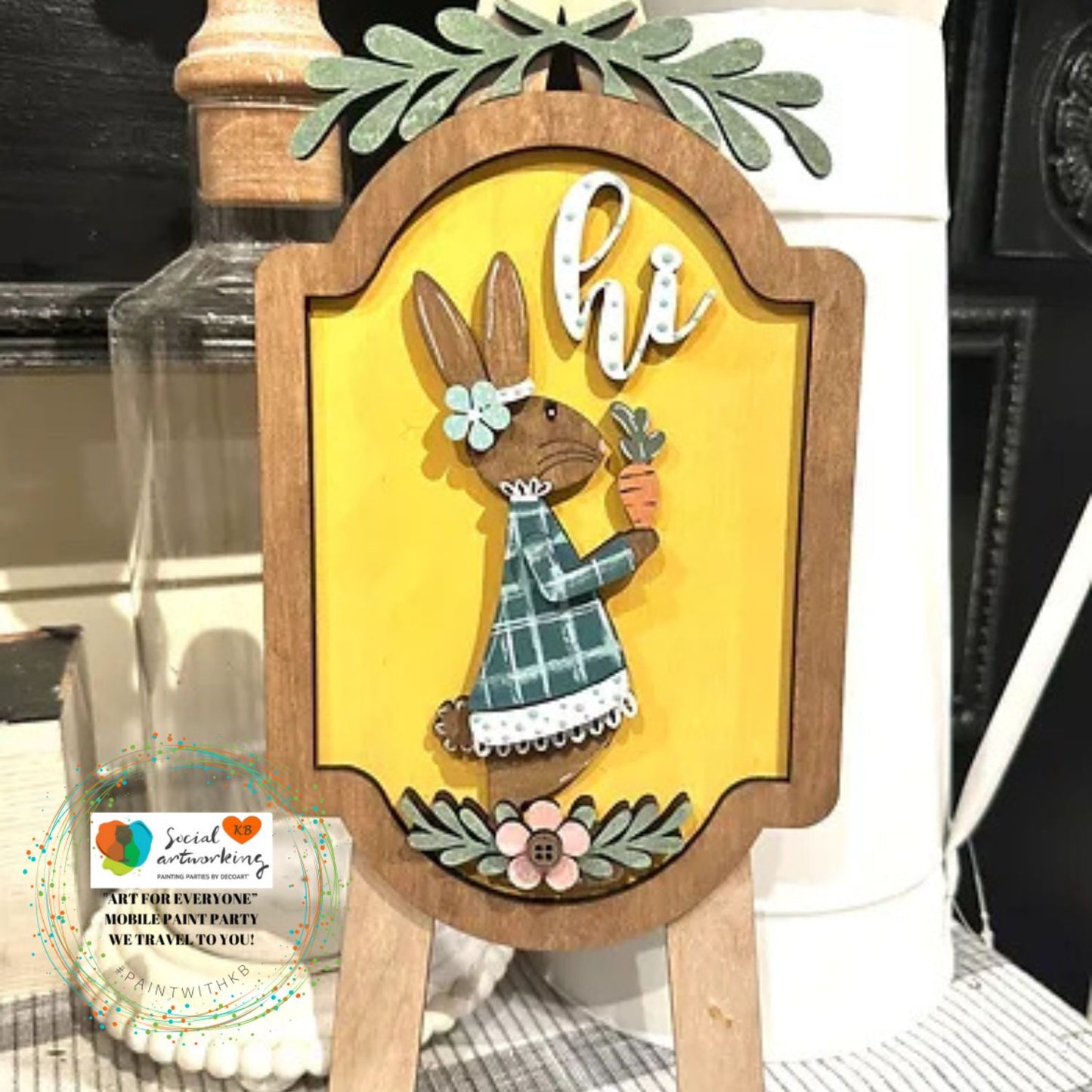Hi Rabbit 2-D Wood Shape