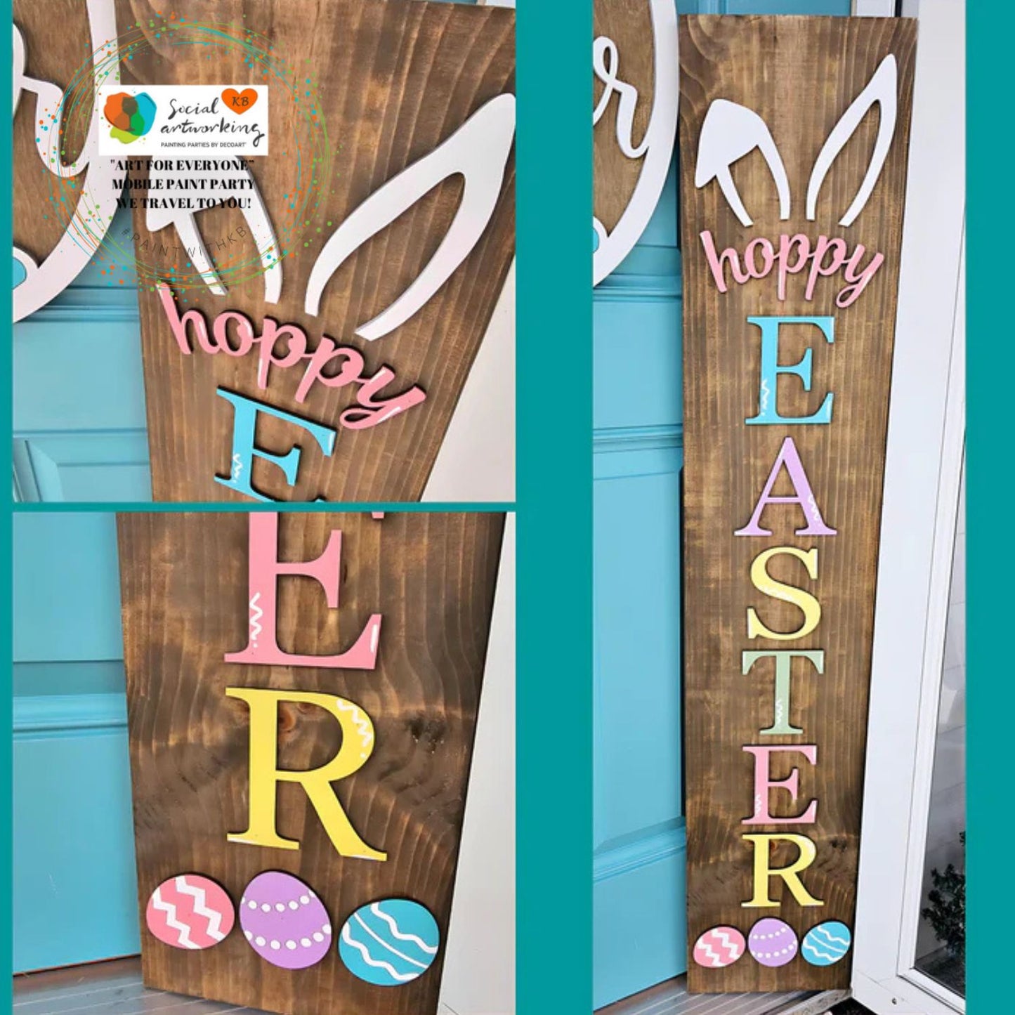Hoppy Easter 2-D Door Leaner