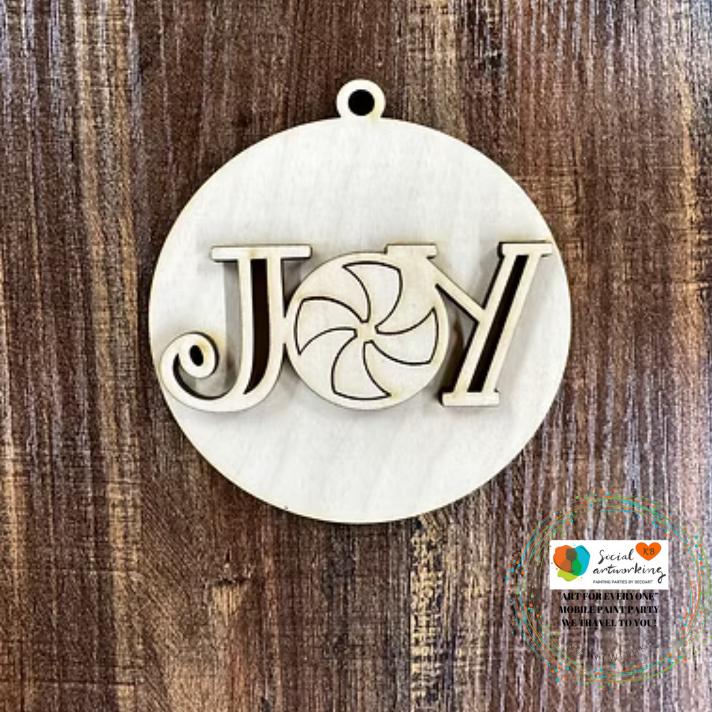 Joy Peppermint Ornament