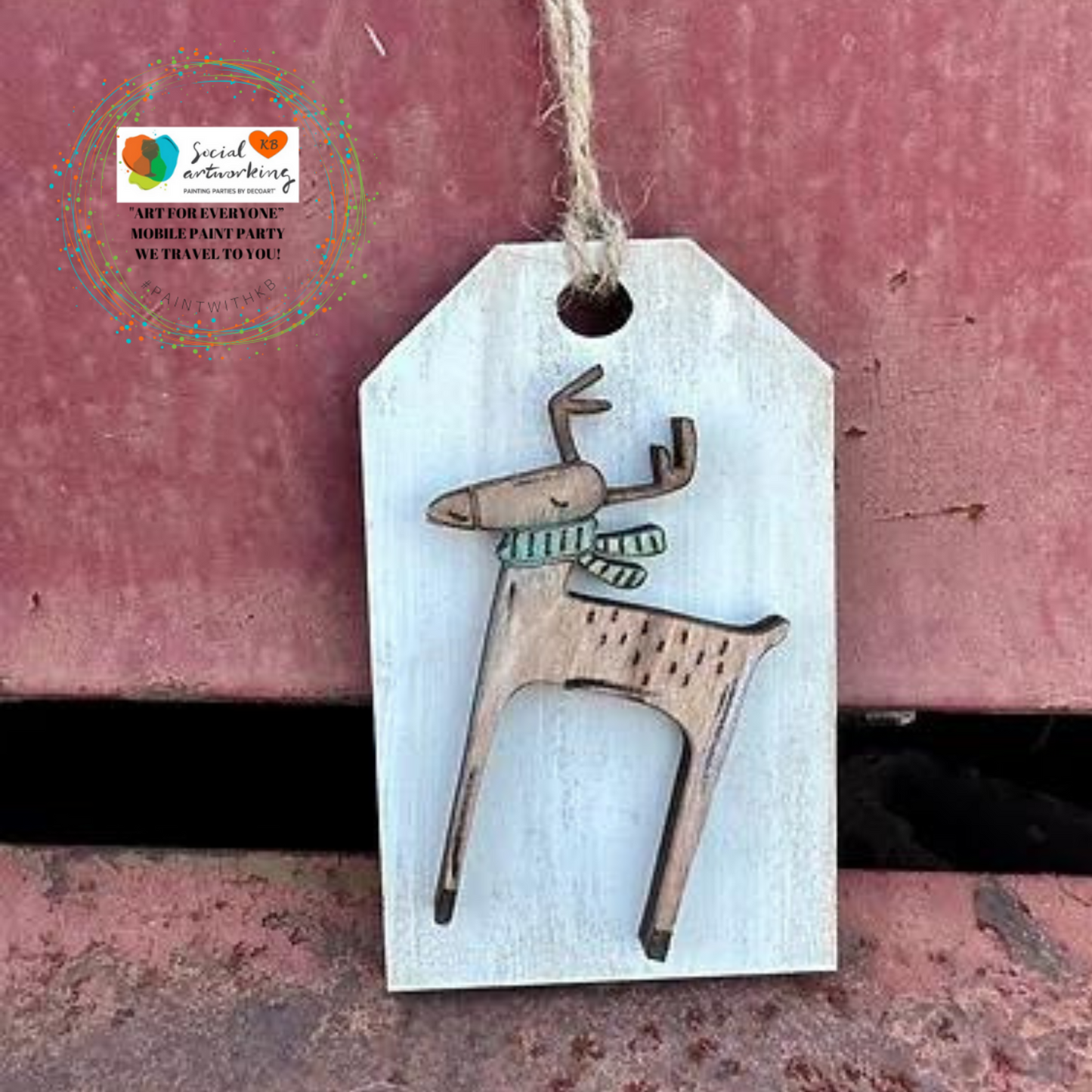 Nordic Jumping Reindeer Tag