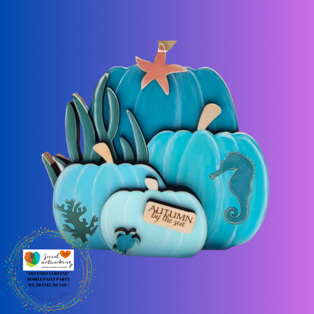 Beachy Pumpkins 3-D Stand Alone