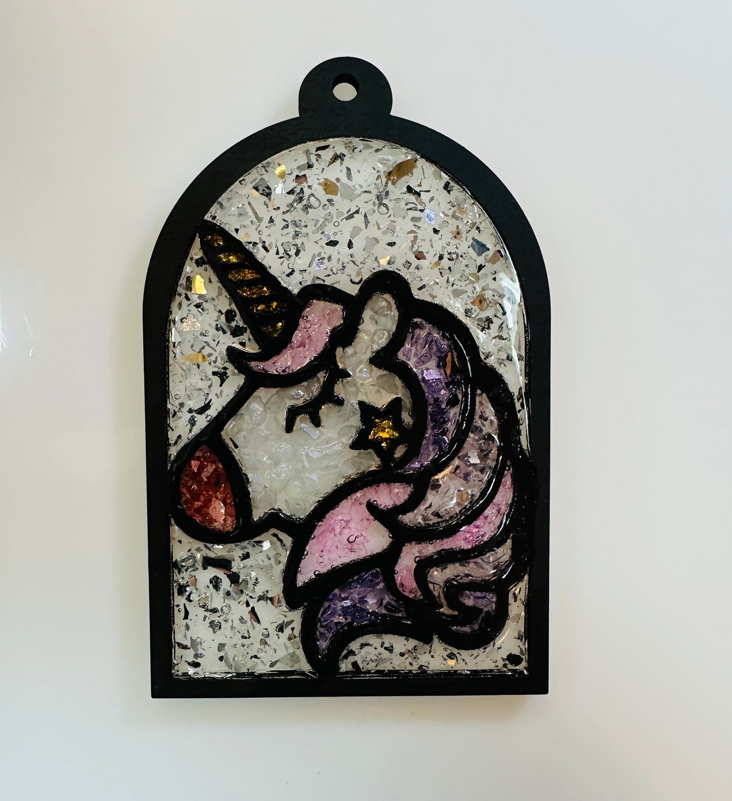 Faux Stain Glass Unicorn