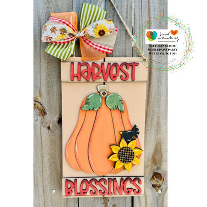Harvest Blessings Pallet Door Hanger