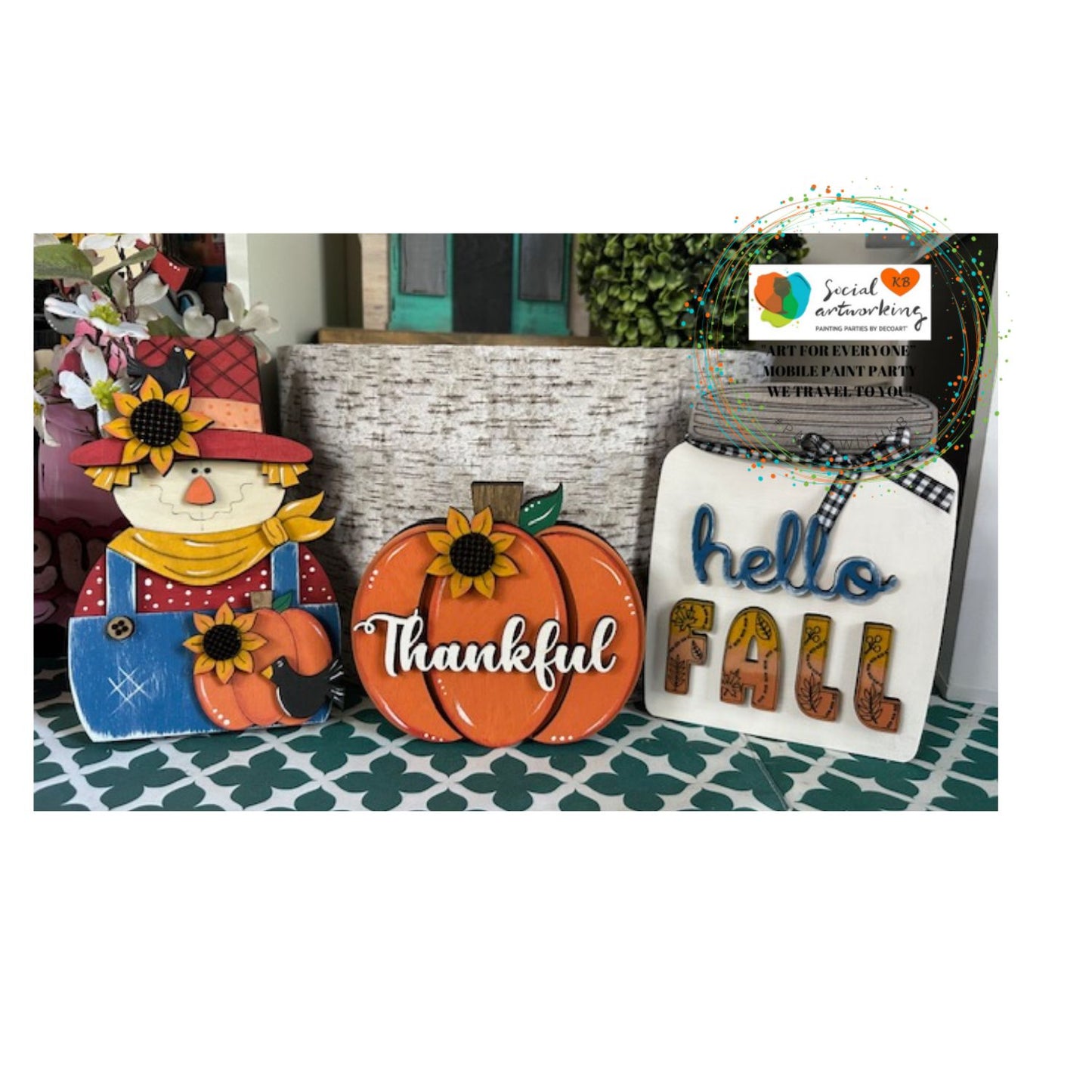 Hello Fall Shelf Sitters Trio