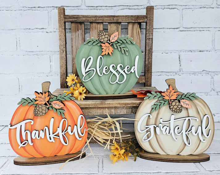 Pumpkin Trio with words