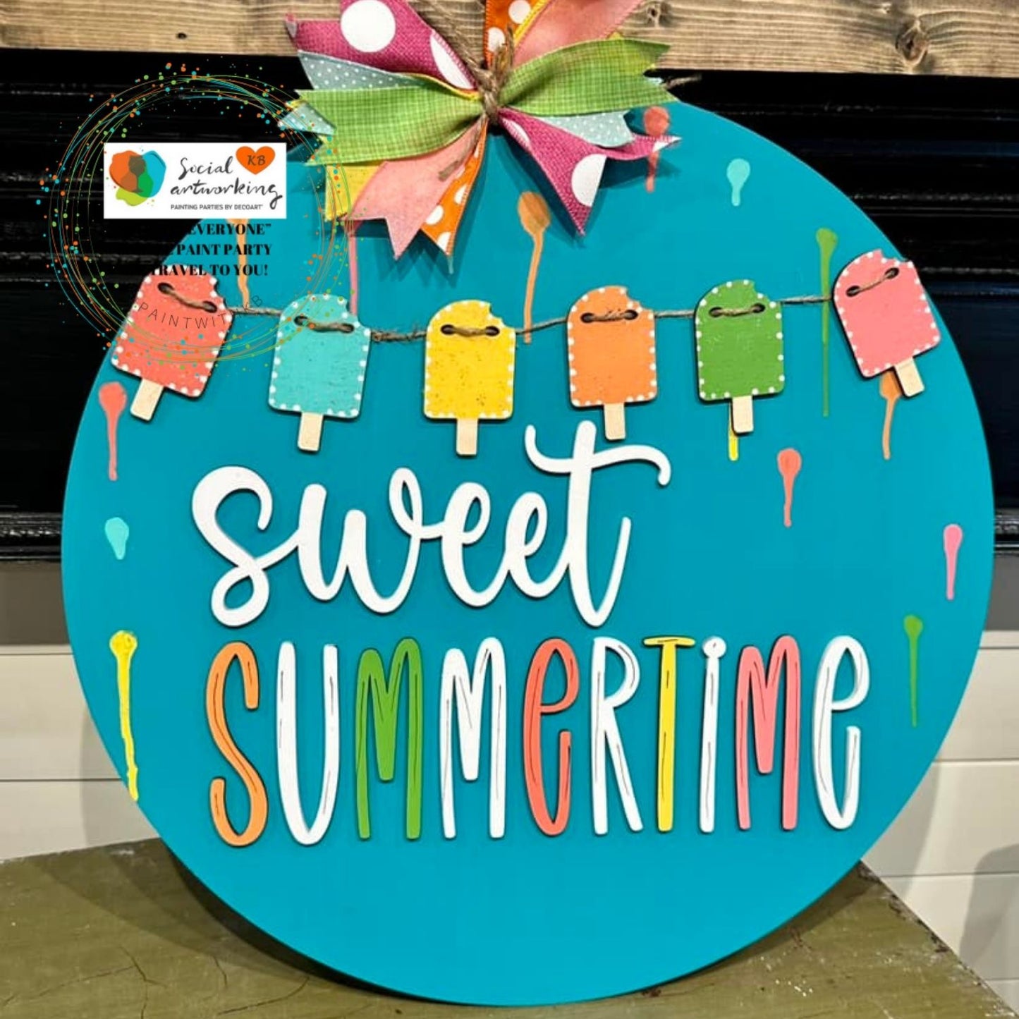 Sweet Summertime Popsicle 2-D Wood Shape