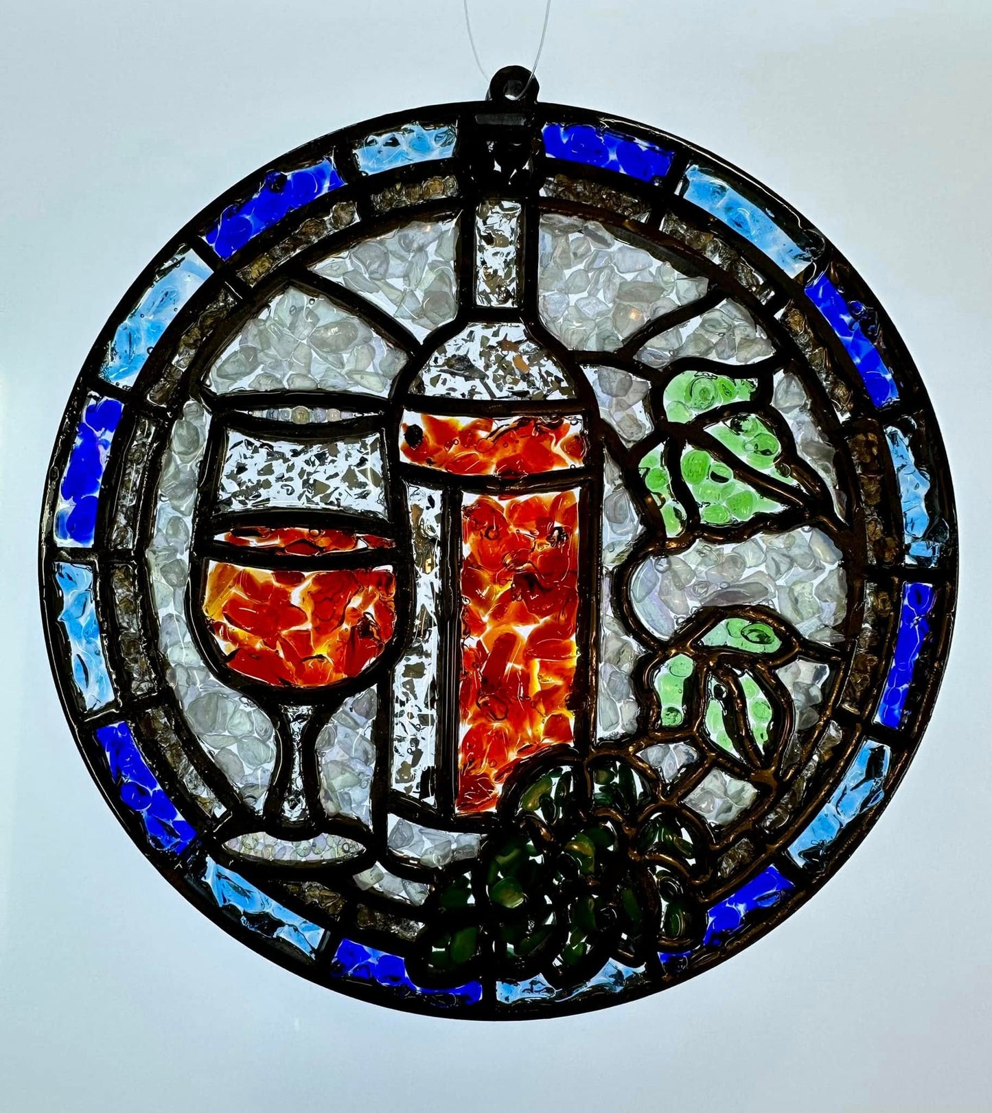 Faux Stain glass Wine Bottle