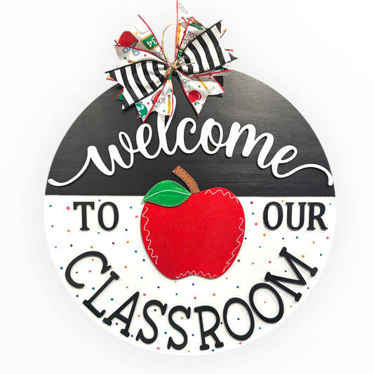 Welcome to our Classroom with apple