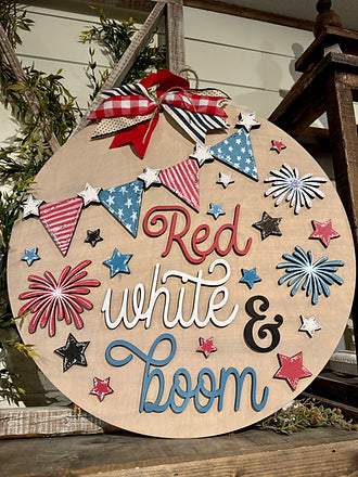 Red, White & boom flags