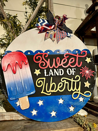 Sweet Land Of Liberty- Popsicle with star bottom