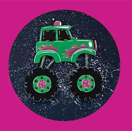 Monster Truck 2-D Wood Kids Sign