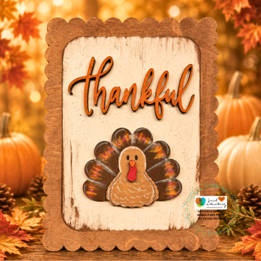 Thankful Turkey Interchangable Shelf Sitter 2-D