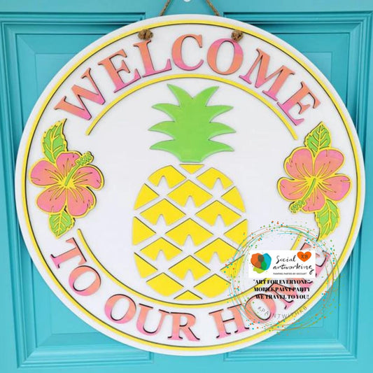 Pineapple Welcome to Our Home