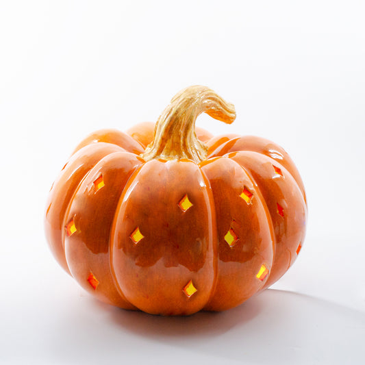 Squatty Pumpkin Light Up Ceramic