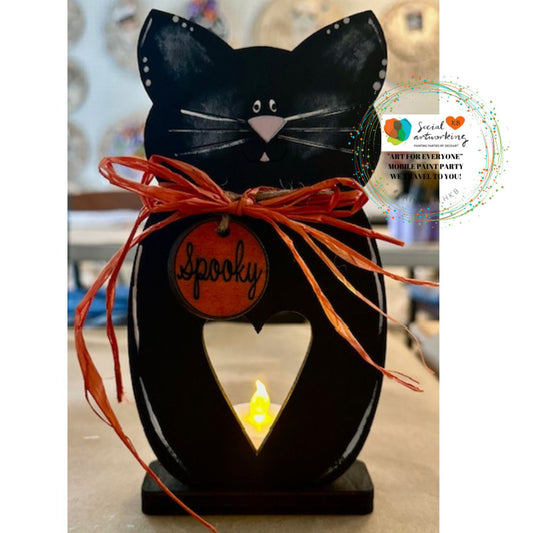 Cat Halloween Tealight Holder