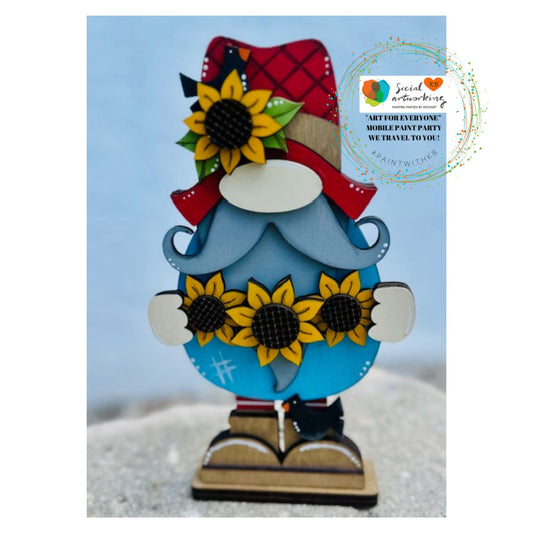 Fall Sunflower Gnome Shelf Sitter