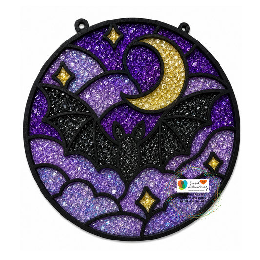 Bat Suncatcher 6 or 8 inch shape
