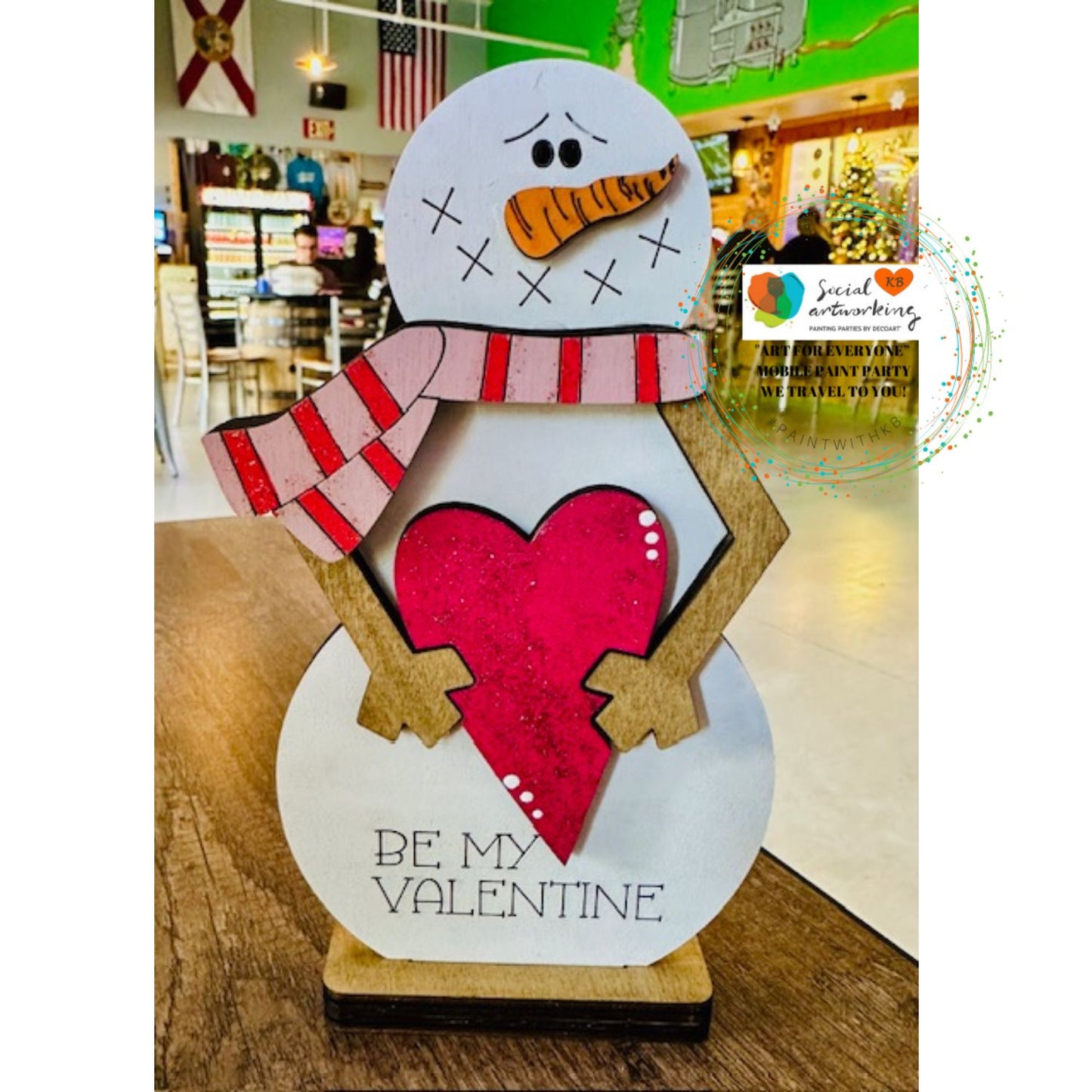 Be My Valentine Snowman