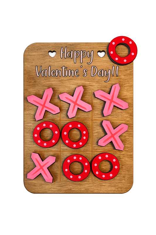 Valentine Tic Tac Toe board 2-D