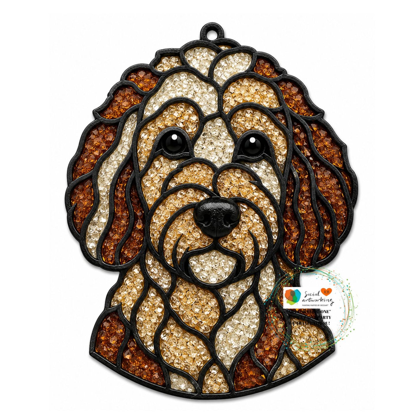 Doodle Suncatcher 6 or 8 inch shape
