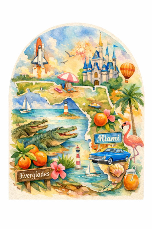 Resin Glass & Glitter State of Florida