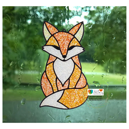 Fox Suncatcher 6 or 8 inch shape