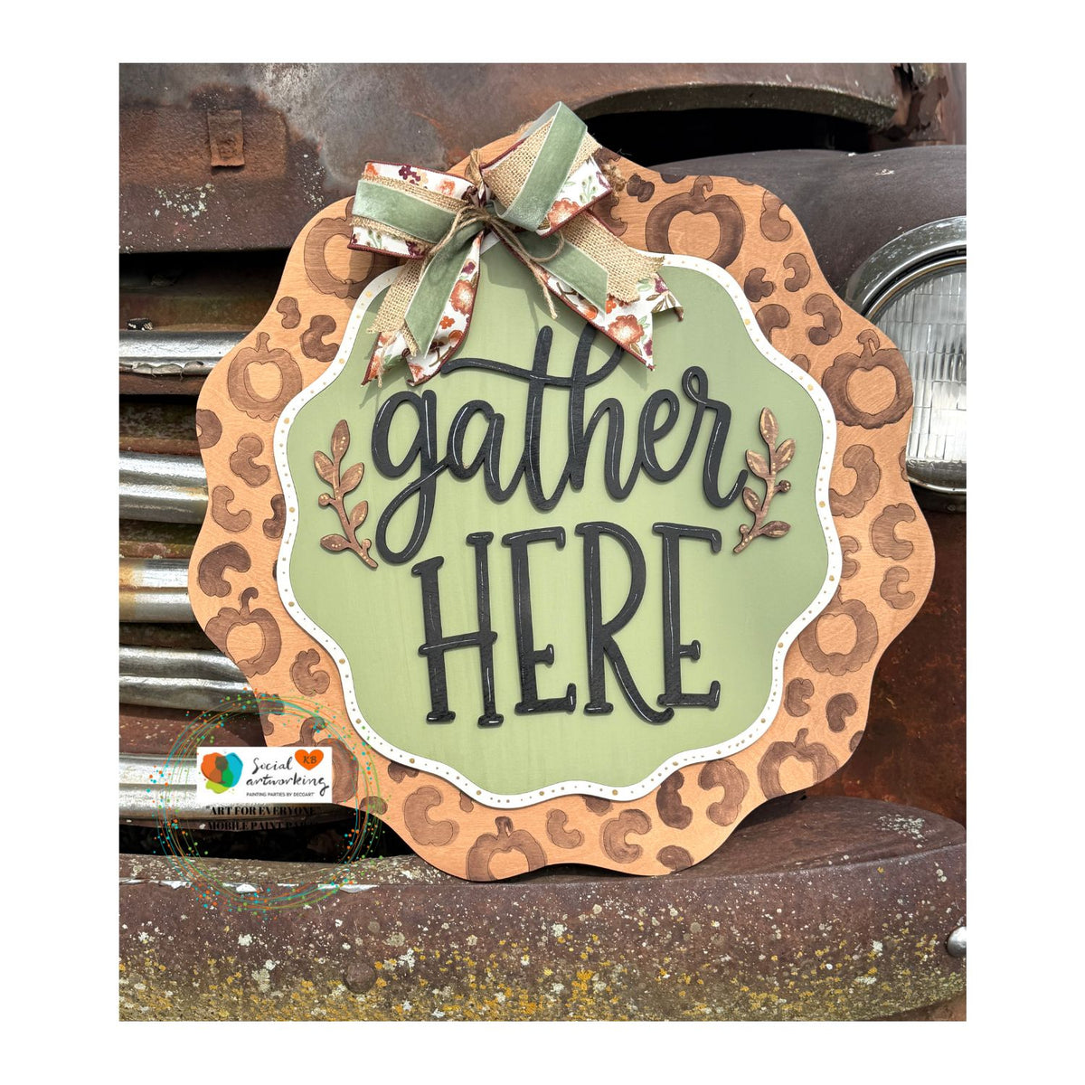 Gather Here Leopard 2-D Wood Door Hanger