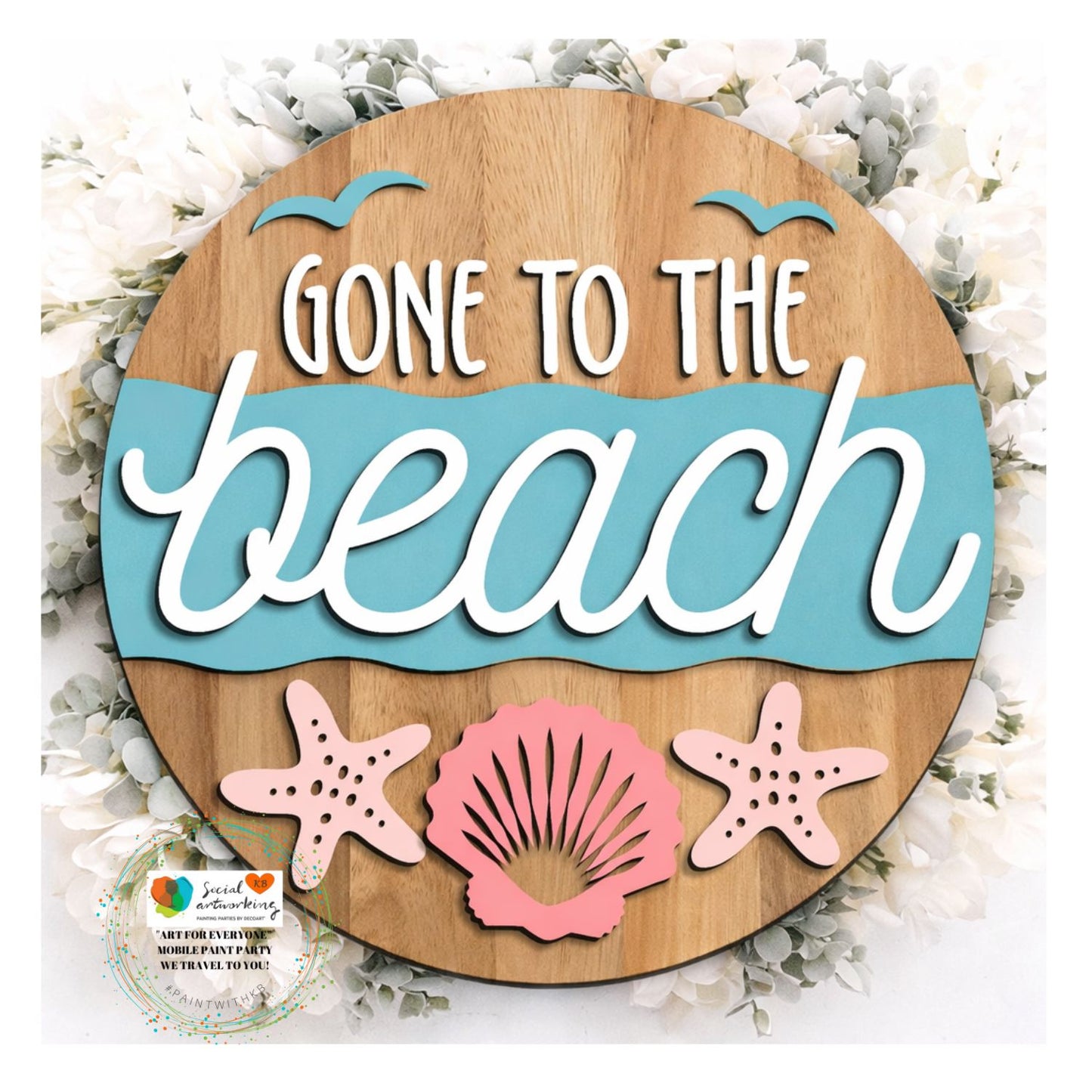 Gone to the Beach 2-D Wood Hanger