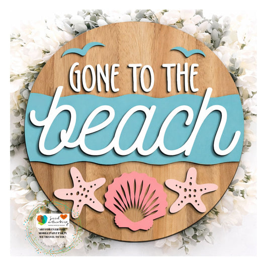 Gone to the Beach 2-D Wood Hanger