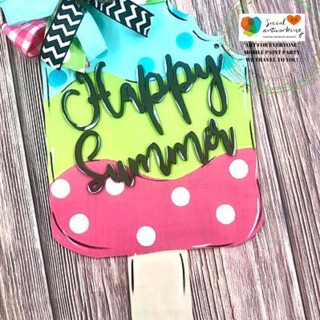 Hello Summer Pop 2-D Wood Shape