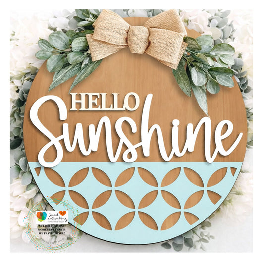 Hello Sunshine 2-D Wood Hanger