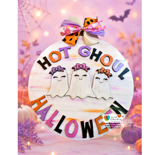Hot Ghoul Halloween 2-D Door Hanger