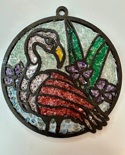 Faux Stain glass Flamingo