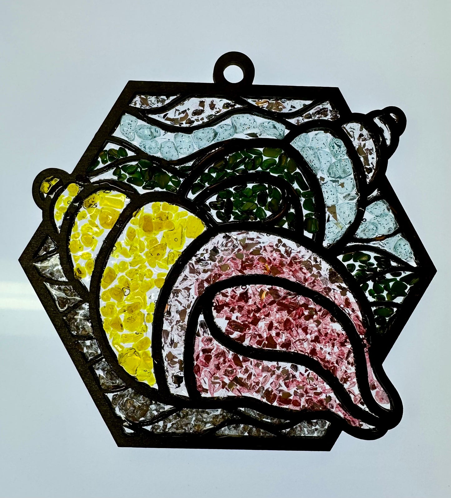 Faux Stain glass Conch Shell