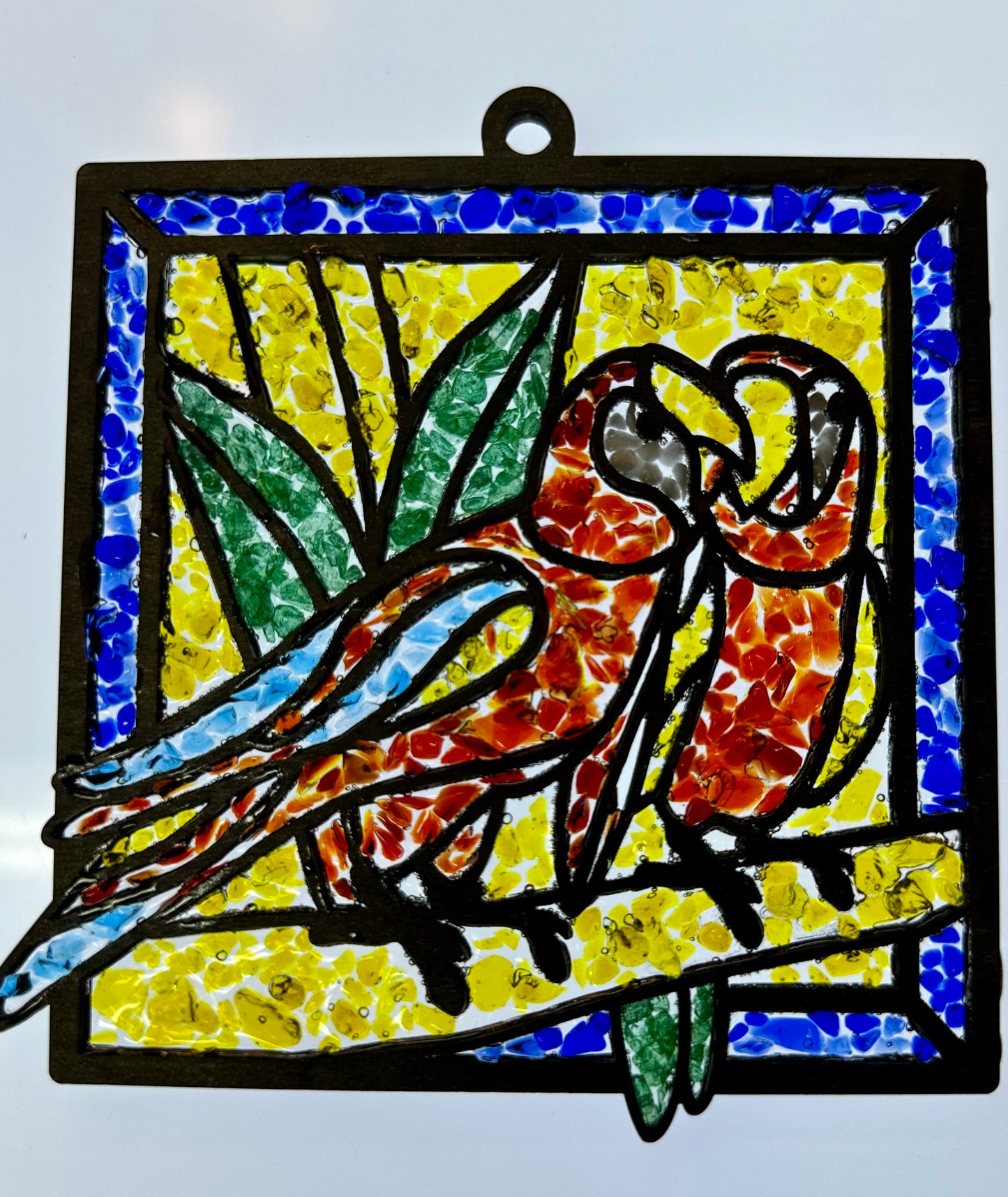 Faux Stain glass Parrotts