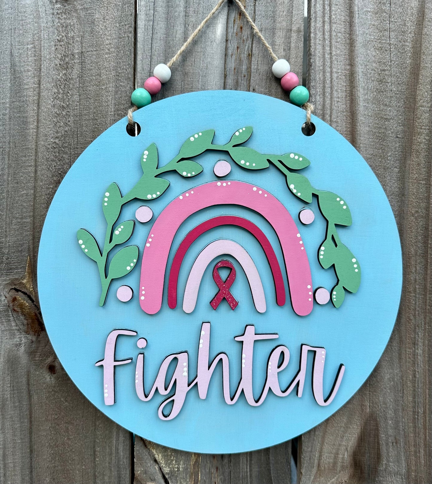 Fighter Rainbow 2-D Door Hanger