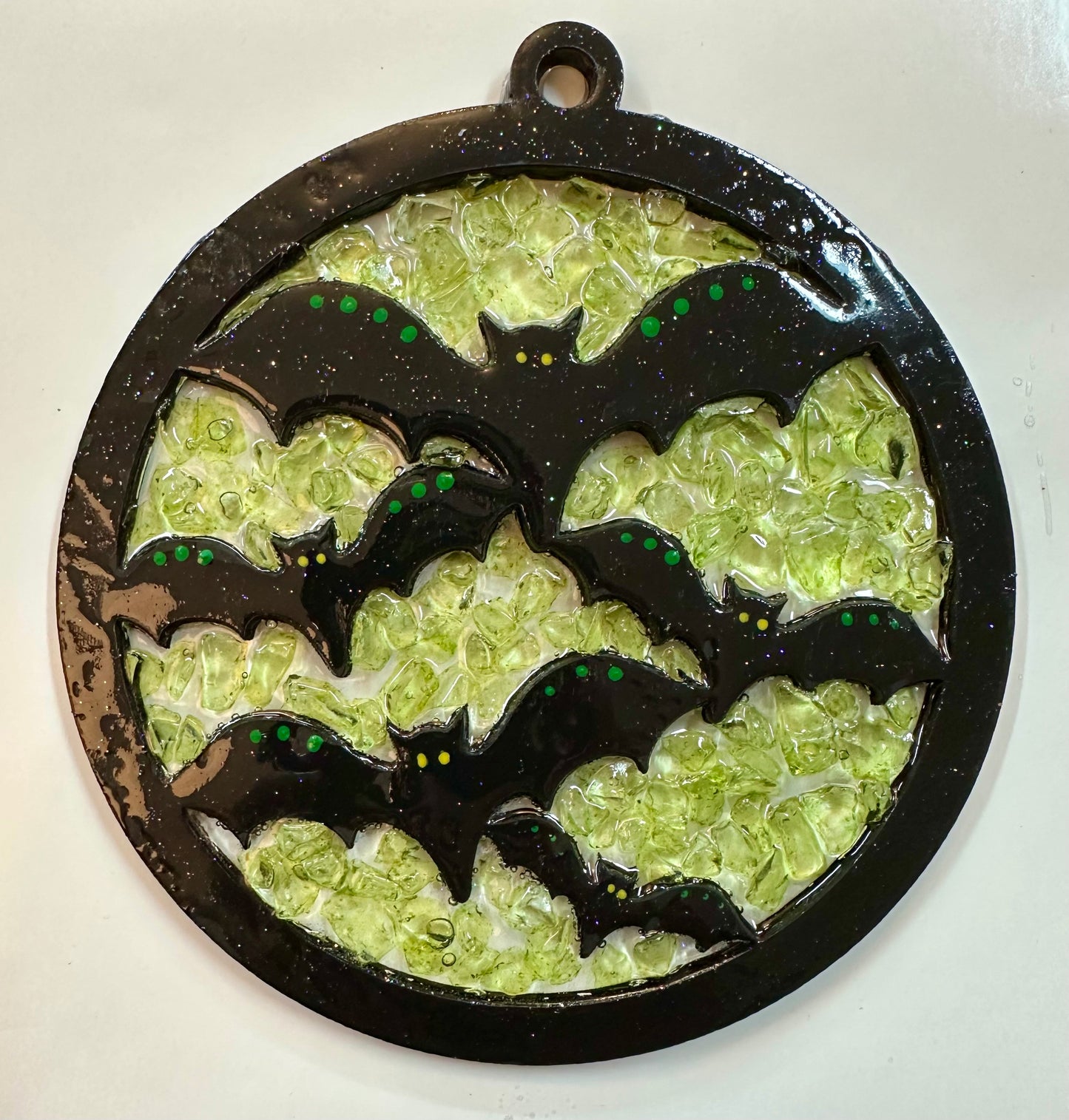 Faux Stain Glass Many Bats