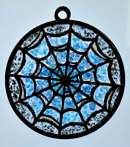 Faux Stain glass Spider Web