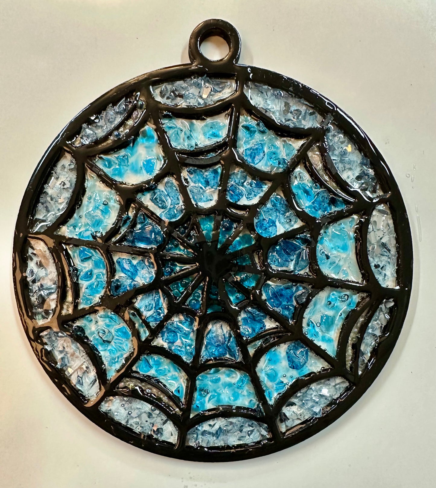 Faux Stain glass Spider Web