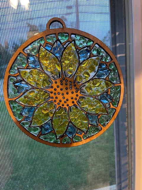 Faux Stain glass Sunflower